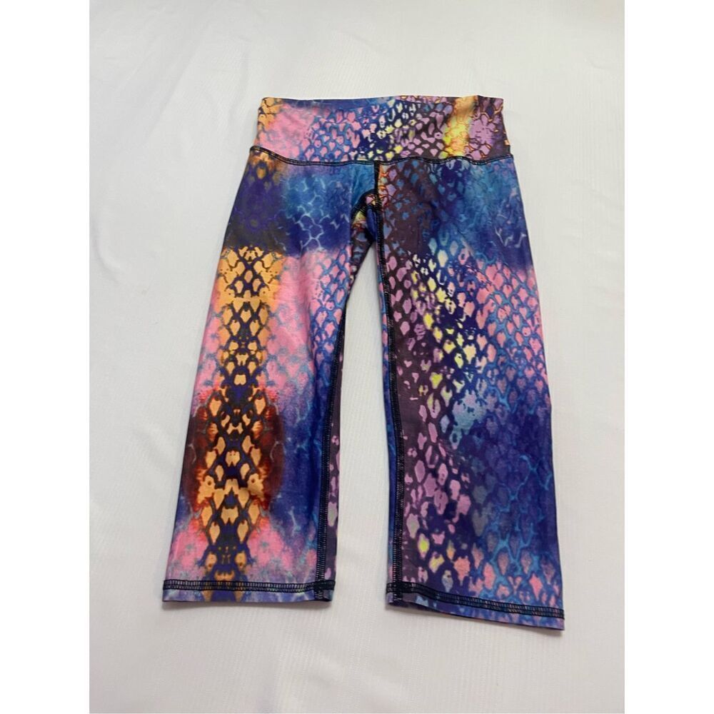 Teeki Snake Print Mermaid Goddess Cropped Leggings Size Small